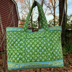 Vera Bradley Little Toggle Tote in Apple Green
